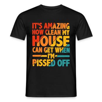It's Amazing How Clean My House Can Get 2 - Männer T-Shirt - Schwarz - Vorne - AI Model Male 178 light (178cm)