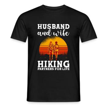 Mari et femme Partenaires de randonnée pour la vie 2 - T-shirt homme - noir - Devant - AI Model Male 178 light (178cm)