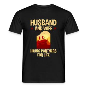 Mari et femme Partenaires de randonnée pour la vie 4 - T-shirt homme - noir - Devant - AI Model Male 178 light (178cm)