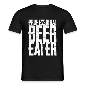 Professional Beer Eater - Men's T-Shirt - black - Front - AI Model Male 178 light (178cm)