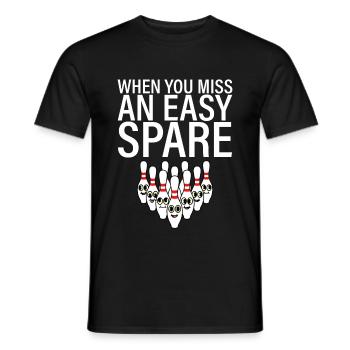 When You Miss An Easy Spare 2 - Men's T-Shirt - black - Front - AI Model Male 178 light (178cm)