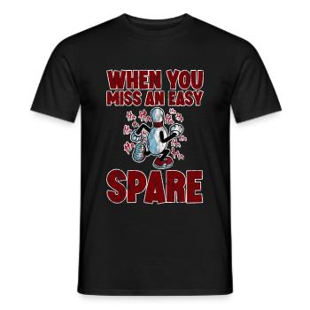 When You Miss An Easy Spare 3 - Men's T-Shirt - black - Front - AI Model Male 178 light (178cm)