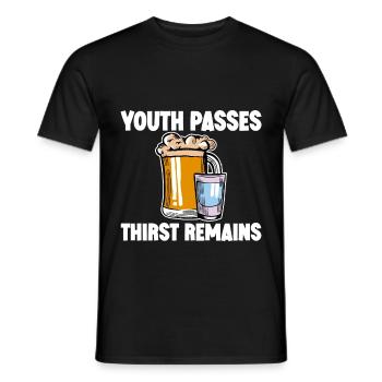 Les jeunes passent les restes assoiffés 2 - T-shirt homme - noir - Devant - AI Model Male 178 light (178cm)