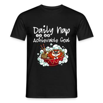 Daily nap is an achievable goal 4 - Men's T-Shirt - black - Front - AI Model Male 178 light (178cm)