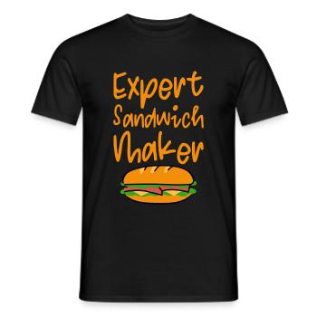 Expert Sandwich Maker 4 - Men's T-Shirt - black - Front - AI Model Male 178 light (178cm)