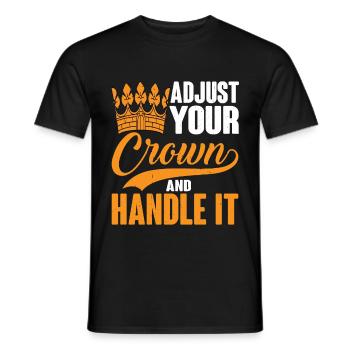 Ajustez votre couronne et manipulez-la 4 - T-shirt homme - noir - Devant - AI Model Male 178 light (178cm)