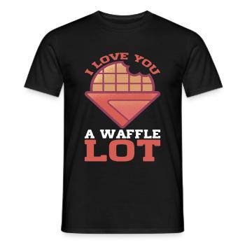 I Love You A Waffle Lot 5 - Männer T-Shirt - Schwarz - Vorne - AI Model Male 178 light (178cm)