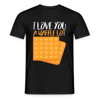 I Love You A Waffle Lot 6 - Männer T-Shirt - Schwarz - Vorne - AI Model Male 178 light (178cm)
