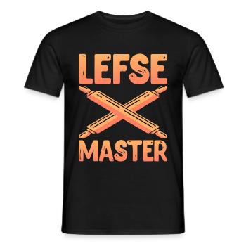 Lefse Master 16 - Men's T-Shirt - black - Front - AI Model Male 178 light (178cm)