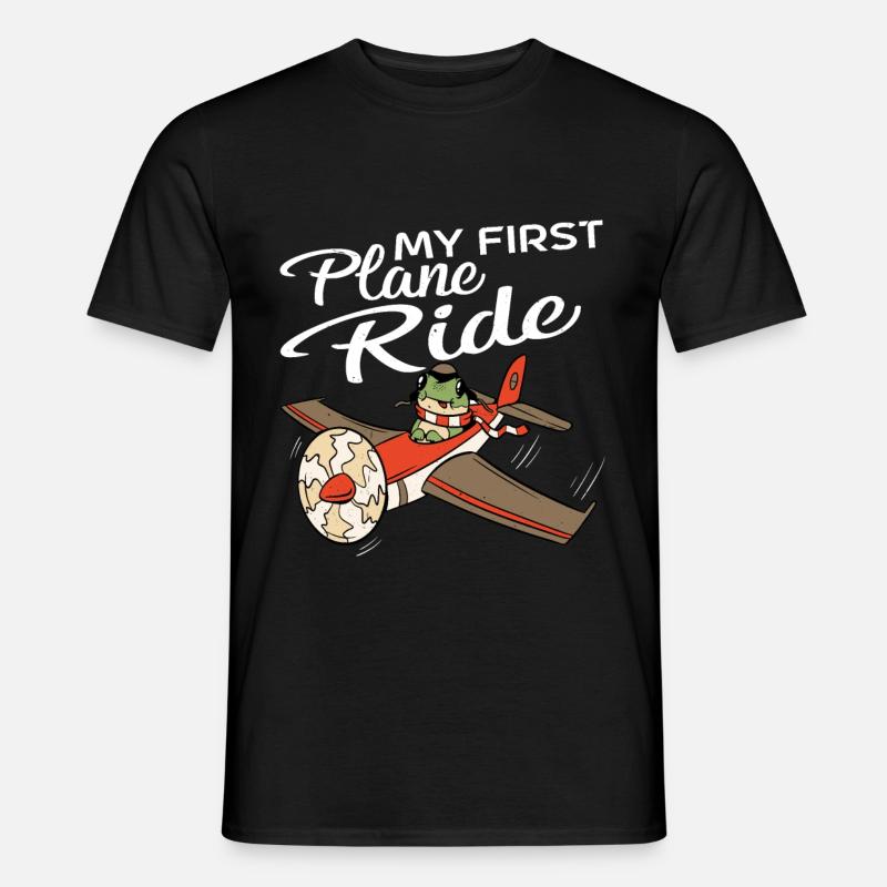 My First Plane Ride 56 - Männer T-Shirt - Schwarz