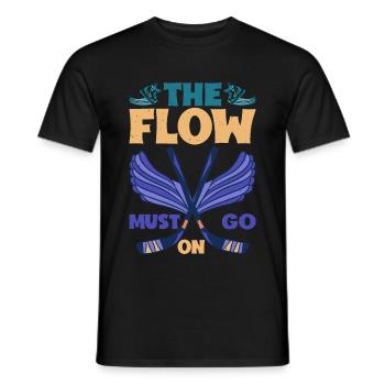 The Flow Must Go On 8 - Männer T-Shirt - Schwarz - Vorne - AI Model Male 178 light (178cm)