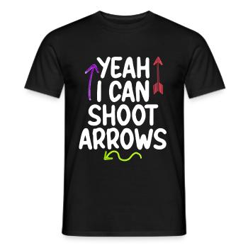 Oui je peux tirer des flèches 2 - T-shirt homme - noir - Devant - AI Model Male 178 light (178cm)