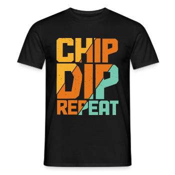 Chip Dip Répéter 11 - T-shirt homme - noir - Devant - AI Model Male 178 light (178cm)
