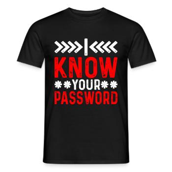 Je connais votre mot de passe 5 - T-shirt homme - noir - Devant - AI Model Male 178 light (178cm)