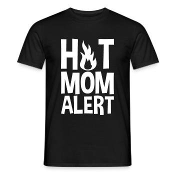 Hot Mom Alert - Männer T-Shirt - Schwarz - Vorne - AI Model Male 178 light (178cm)