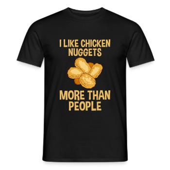 J’aime les pépites de poulet plus que les gens 2 - T-shirt homme - noir - Devant - AI Model Male 178 light (178cm)