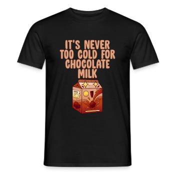 It's Never Too Cold For Chocolate Milk 4 - Men's T-Shirt - black - Front - AI Model Male 178 light (178cm)