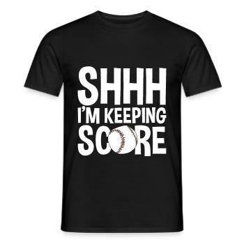 Shhh, I'm Keeping Score 2 - Men's T-Shirt - black - Front - AI Model Male 178 light (178cm)