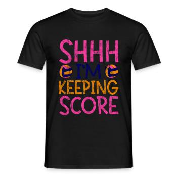 Shhh, I'm Keeping Score 3 - Men's T-Shirt - black - Front - AI Model Male 178 light (178cm)
