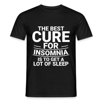 Le meilleur remède contre l’insomnie est de dormir beaucoup 2 - T-shirt homme - noir - Devant - AI Model Male 178 light (178cm)