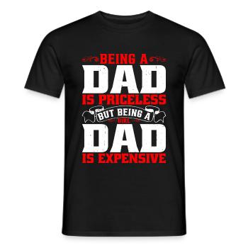 Being A Girl Dad Is Expensive 5 - Men's T-Shirt - black - Front - AI Model Male 178 light (178cm)