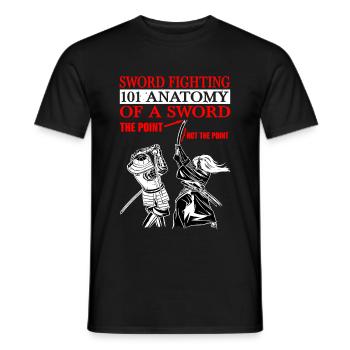 Sword Fighting 101 Anatomy Of A Sword 5 - Men's T-Shirt - black - Front - AI Model Male 178 light (178cm)