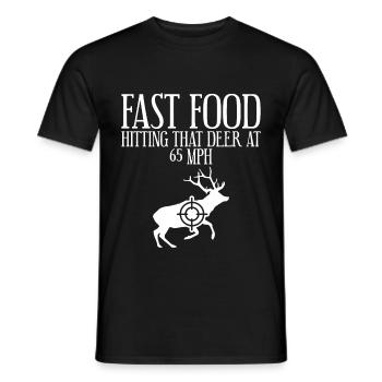 Restauration rapide frappant ce cerf à 65 mph 4 - T-shirt homme - noir - Devant - AI Model Male 178 light (178cm)