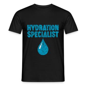 Hydration Specialist 3 - Männer T-Shirt - Schwarz - Vorne - AI Model Male 178 light (178cm)