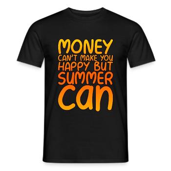 Money Can't Make You Happy But Summer Can - Men's T-Shirt - black - Front - AI Model Male 178 light (178cm)