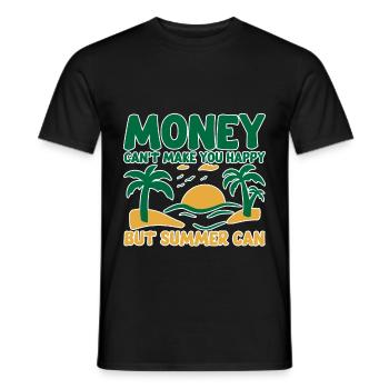 Money Can't Make You Happy But Summer Can 4 - Men's T-Shirt - black - Front - AI Model Male 178 light (178cm)