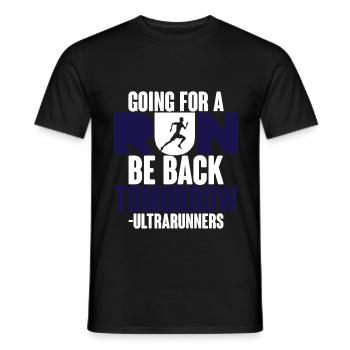 Aller courir, être de retour demain 4 - T-shirt homme - noir - Devant - AI Model Male 178 light (178cm)