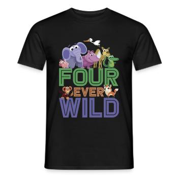 Four Ever Wild 49 - Männer T-Shirt - Schwarz - Vorne - AI Model Male 178 light (178cm)