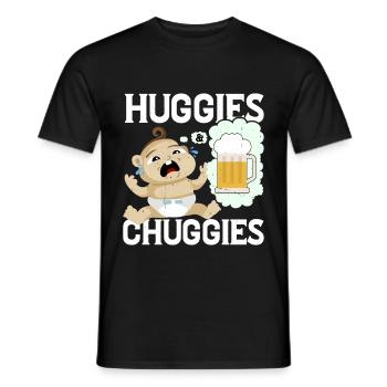 Huggies & Chuggies 30 - Men's T-Shirt - black - Front - AI Model Male 178 light (178cm)
