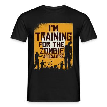 I'm Training For The Zombie Apocalypse 12 - Männer T-Shirt - Schwarz - Vorne - AI Model Male 178 light (178cm)