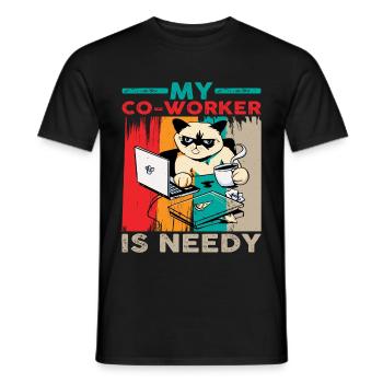 My Co-worker Is Needy 6 - Men's T-Shirt - black - Front - AI Model Male 178 light (178cm)