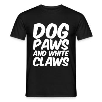 Dog Paws And White Claws - Männer T-Shirt - Schwarz - Vorne - AI Model Male 178 light (178cm)