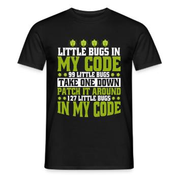 99 petits bugs dans mon code 5 - T-shirt homme - noir - Devant - AI Model Male 178 light (178cm)