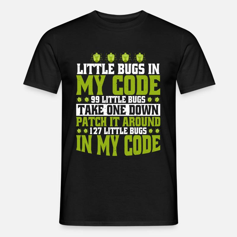 99 little Bugs in my Code 5 - Men’s T-shirt - black