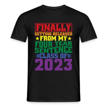 Getting Released From My Four Year Sentence 2 - Männer T-Shirt - Schwarz - Vorne - AI Model Male 178 light (178cm)
