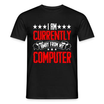 Je suis actuellement absent de mon ordinateur 2 - T-shirt homme - noir - Devant - AI Model Male 178 light (178cm)