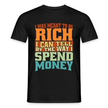 J’étais censé être riche 2 - T-shirt homme - noir - Devant - AI Model Male 178 light (178cm)