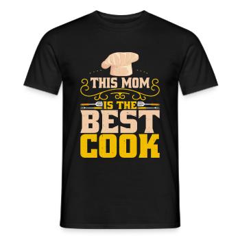 This Mom Is The Best Cook - Männer T-Shirt - Schwarz - Vorne - AI Model Male 178 light (178cm)