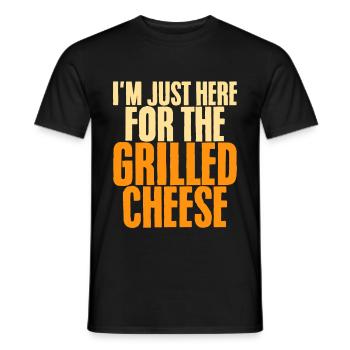 Je suis juste ici pour le fromage grillé - T-shirt homme - noir - Devant - AI Model Male 178 light (178cm)