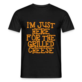 Je suis juste ici pour le fromage grillé 3 - T-shirt homme - noir - Devant - AI Model Male 178 light (178cm)