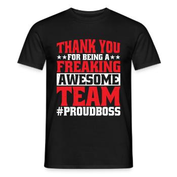 Thank You For Being A Freaking Awesome Team 5 - Men's T-Shirt - black - Front - AI Model Male 178 light (178cm)