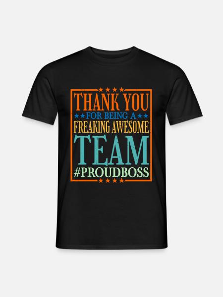Thank You For Being A Freaking Awesome Team 6 - Männer T-Shirt - Schwarz