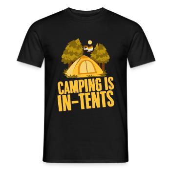 Camping Is In Tents 2 - Men's T-Shirt - black - Front - AI Model Male 178 light (178cm)