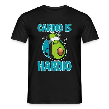 Cardio Is Hardio 4 - Men's T-Shirt - black - Front - AI Model Male 178 light (178cm)