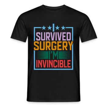 J’ai survécu à la chirurgie, je suis invincible 4 - T-shirt homme - noir - Devant - AI Model Male 178 light (178cm)
