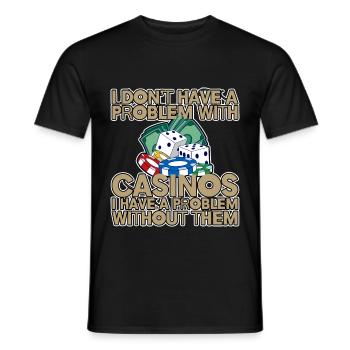 Je n’ai pas de problème avec les casinos 4 - T-shirt homme - noir - Devant - AI Model Male 178 light (178cm)